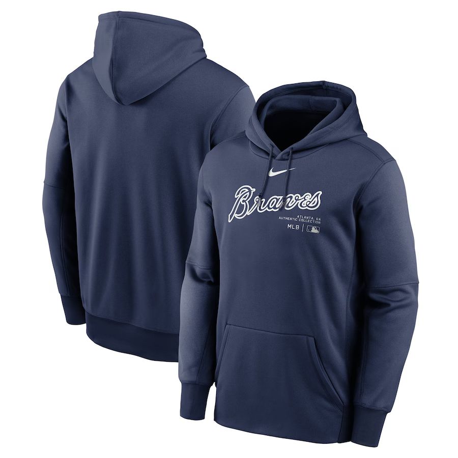 Men 2025 MLB Atlanta Braves Drak blue Nike hoodie style 2->seattle mariners->MLB Jersey